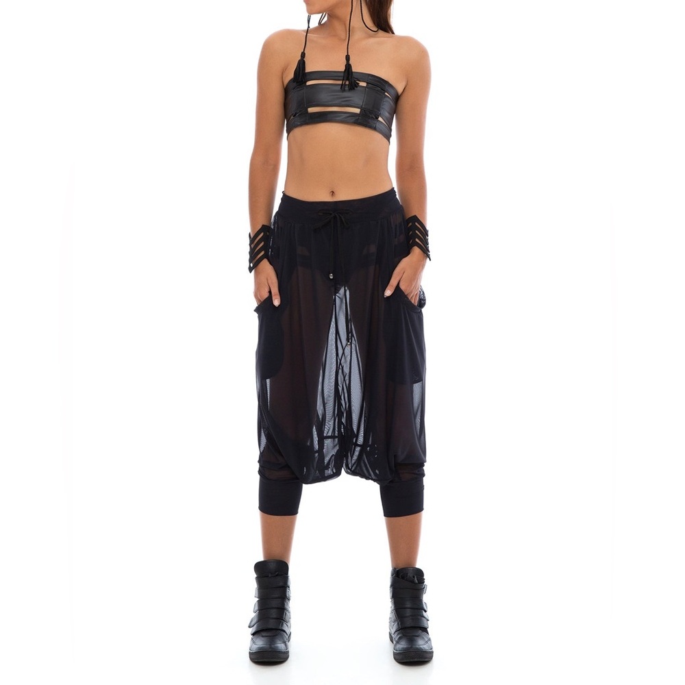 Five and diamond Black morgen harem drop pants - Picture 4 of 8